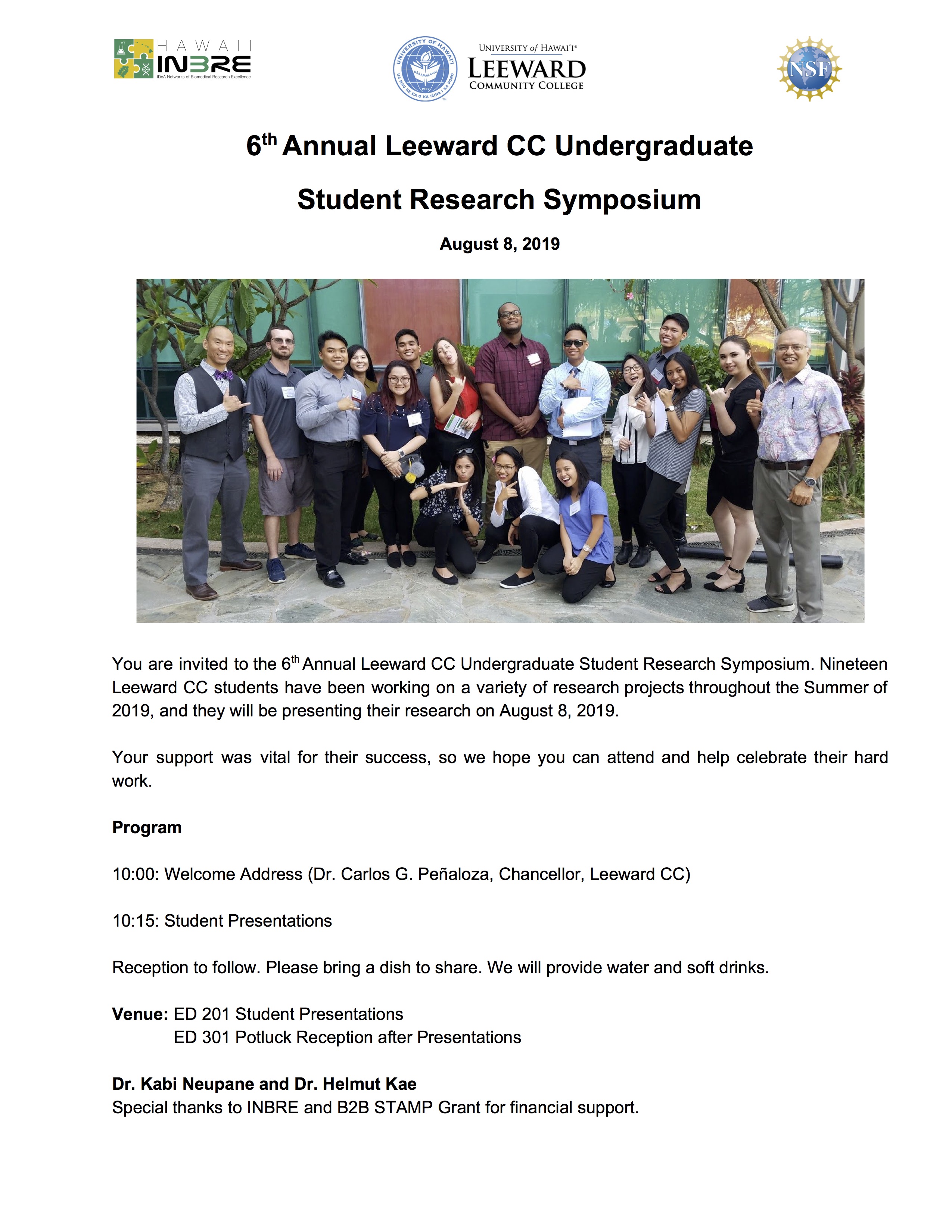 Annual research symposium invitation